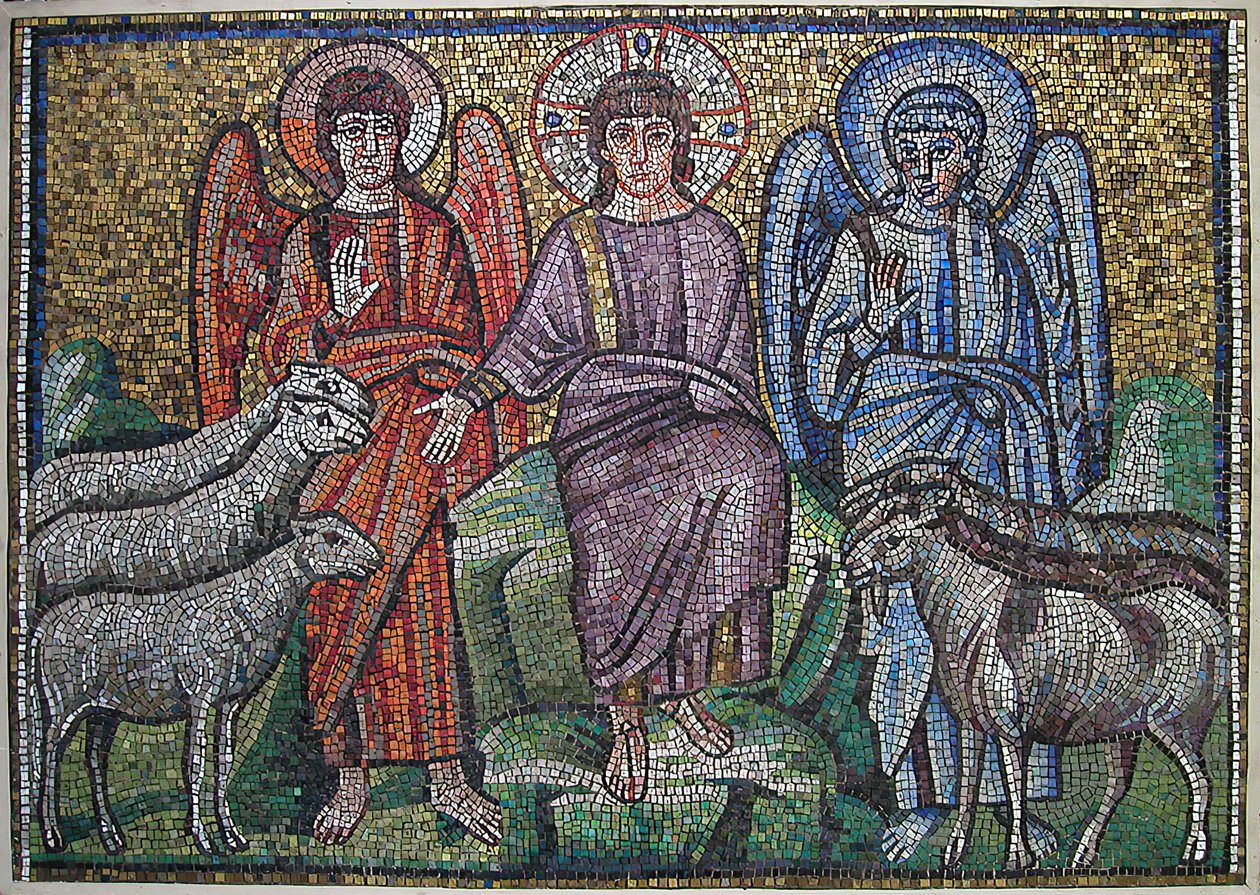 Adskillelse af får og geder, byzantinsk, original fra begyndelsen af det 20. århundrede dateret tidligt i det 6. århundrede. af Unbekannt