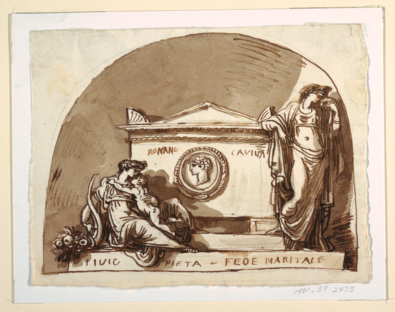 Grafmonument for Roman Cavina, Osservanza -kirken, Faenza af Unbekannt
