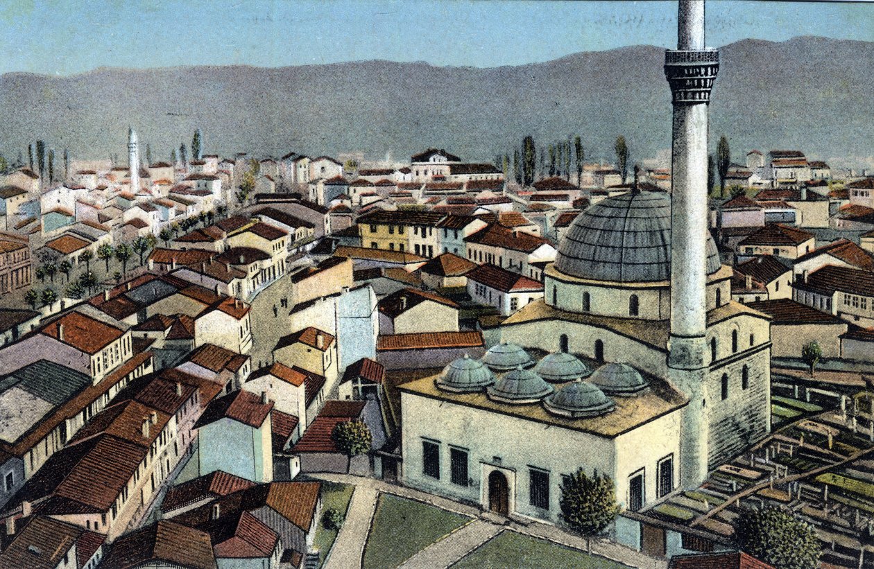 Serbien, Monastir: udsigt over en moske, Monastir kaldes desormais Bitola og ligger i Macedoine - Postkort 1914-1918 af Unbekannt