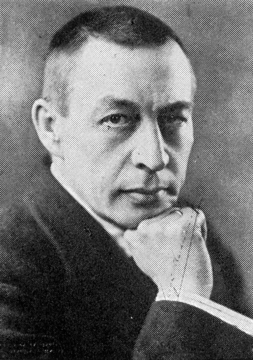 Sergei Rachmaninoff 1873-1943, russisk-amerikansk komponist, pianist og dirigent af Unbekannt