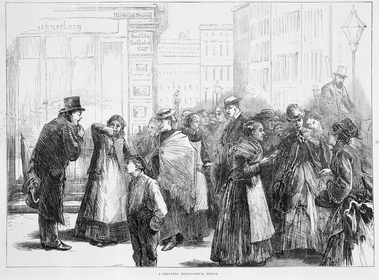 Tjenereansættelseskontor, Berlin, Tyskland, 1874 af Unbekannt
