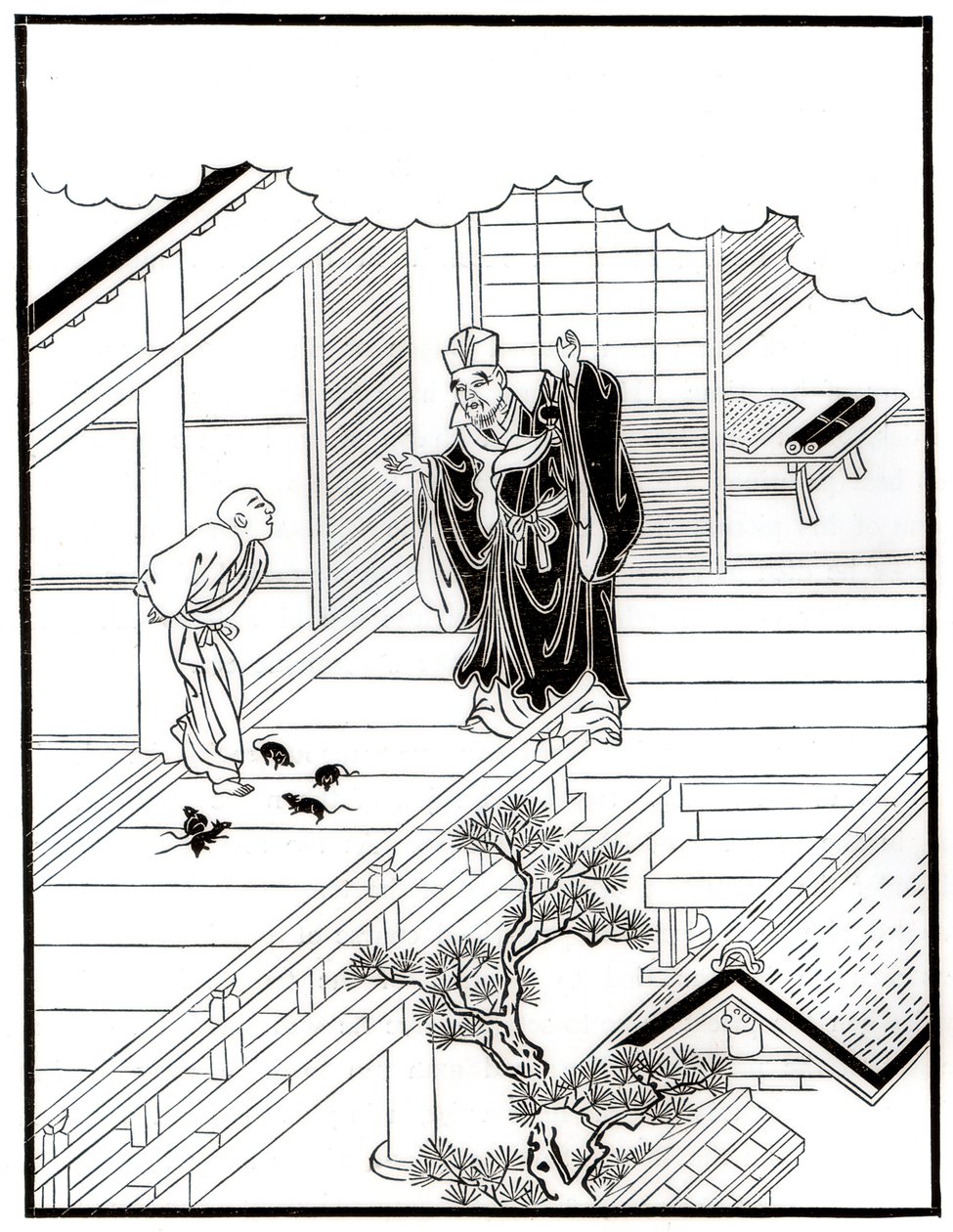 Sesshiu and the Pictured Rats, 1700-tallet 1886 af Unbekannt