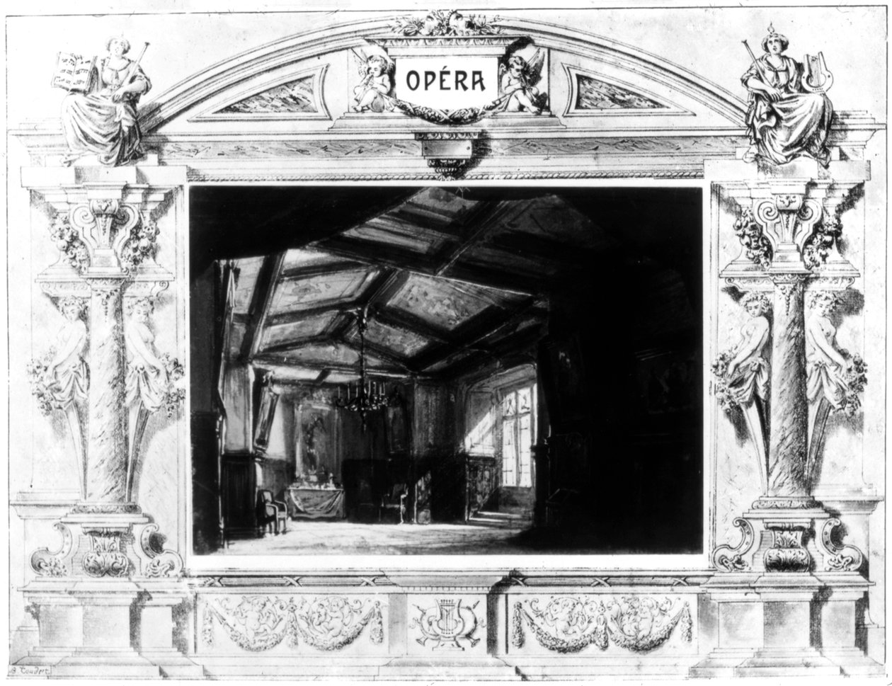 Scenografi til Mozarts Don Giovanni, 1875 af Unbekannt