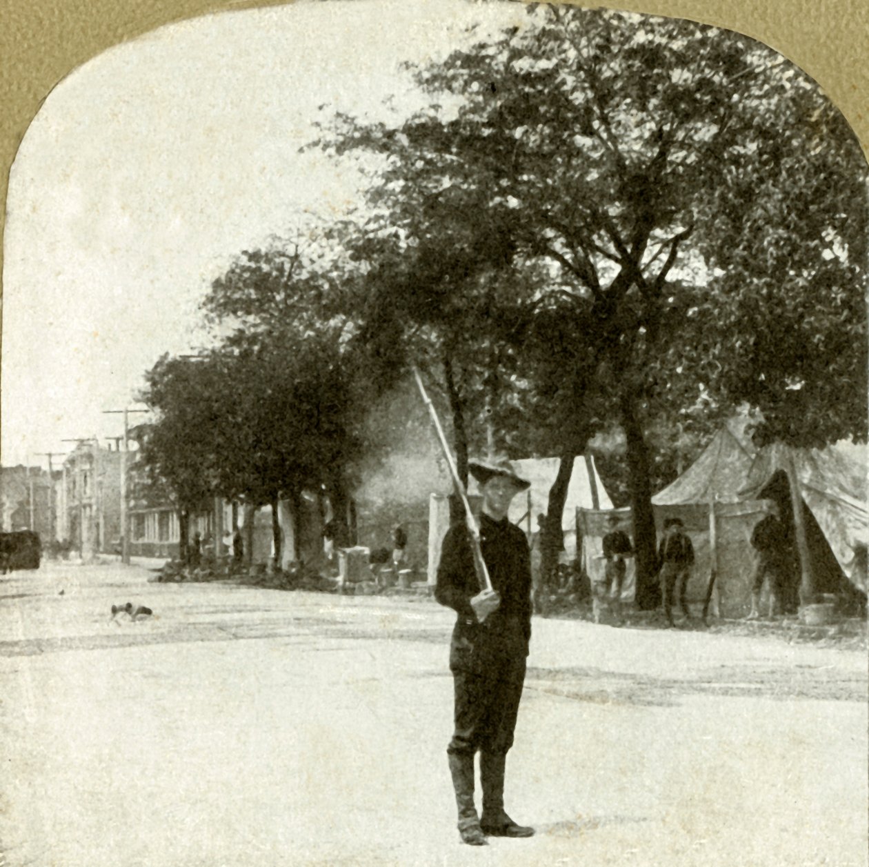 Seventh Regiment National Guard...lejr i Lincoln Square, Oakland, Cal., 1906. af Unbekannt