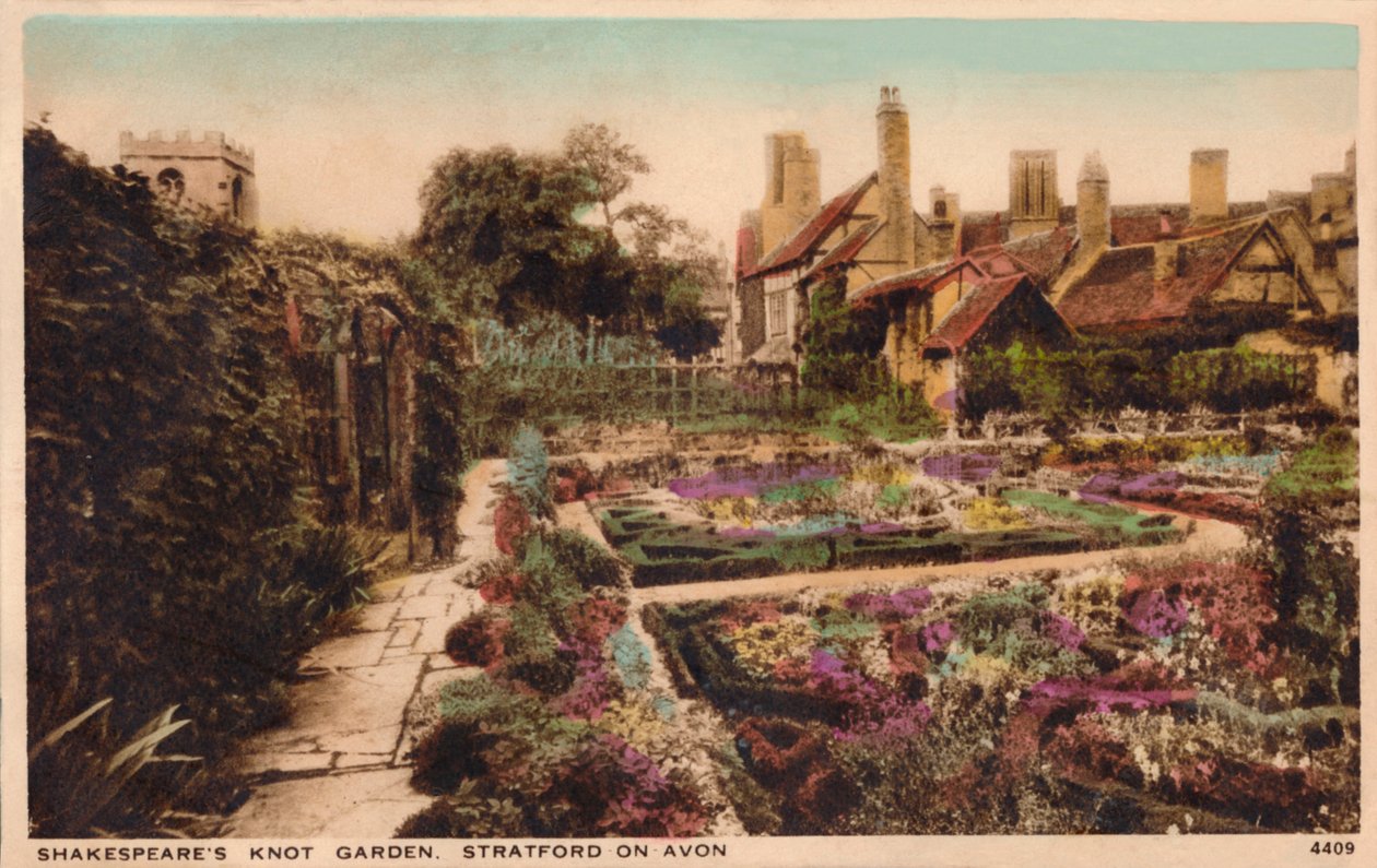 Shakespeares Knot Garden, Stratford-Upon-Avon, c1910. af Unbekannt