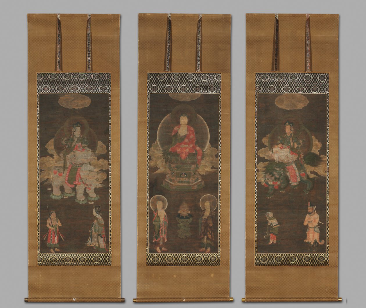 Shakyamuni Triad: Buddha deltog af Manjushri og Samantabhadra, slutningen af 1300-tallet. af Unbekannt