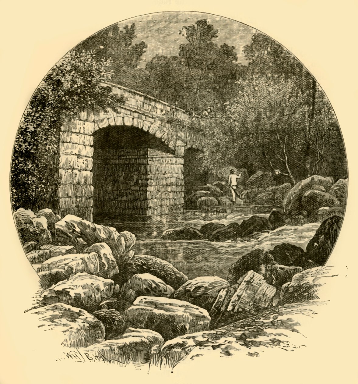 Shaugh Bridge, 1898. af Unbekannt