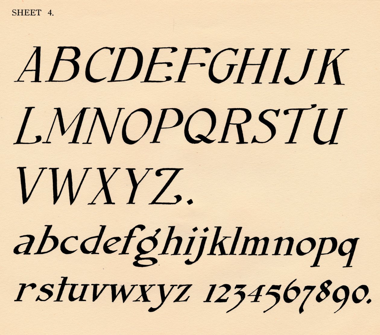 Ark 4, fra en portefølje af alfabeter, 1929 af Unbekannt