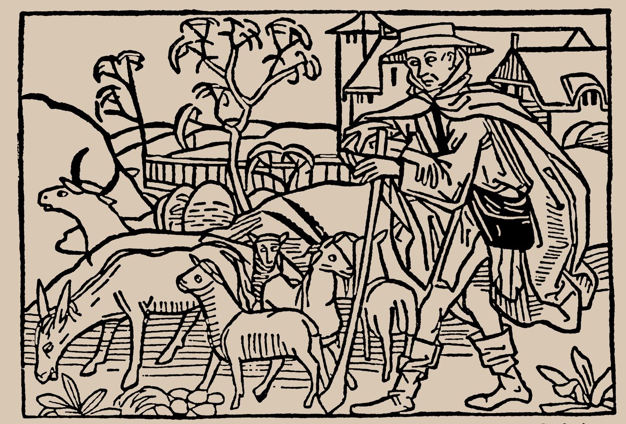 Fårehyrde. Fra menneskelivets spejl af Rodericus Zamorensis, 1479 af Unbekannt