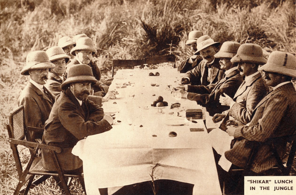 Shikar frokost i junglen, 1911 1935 af Unbekannt