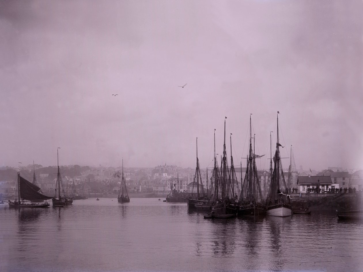 Skibe i havnen i Plymouth i Devon. af Unbekannt