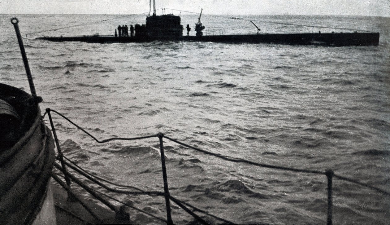 Forlis af den republikanske ubåd B6, august 1936 (s/h foto) af Unbekannt
