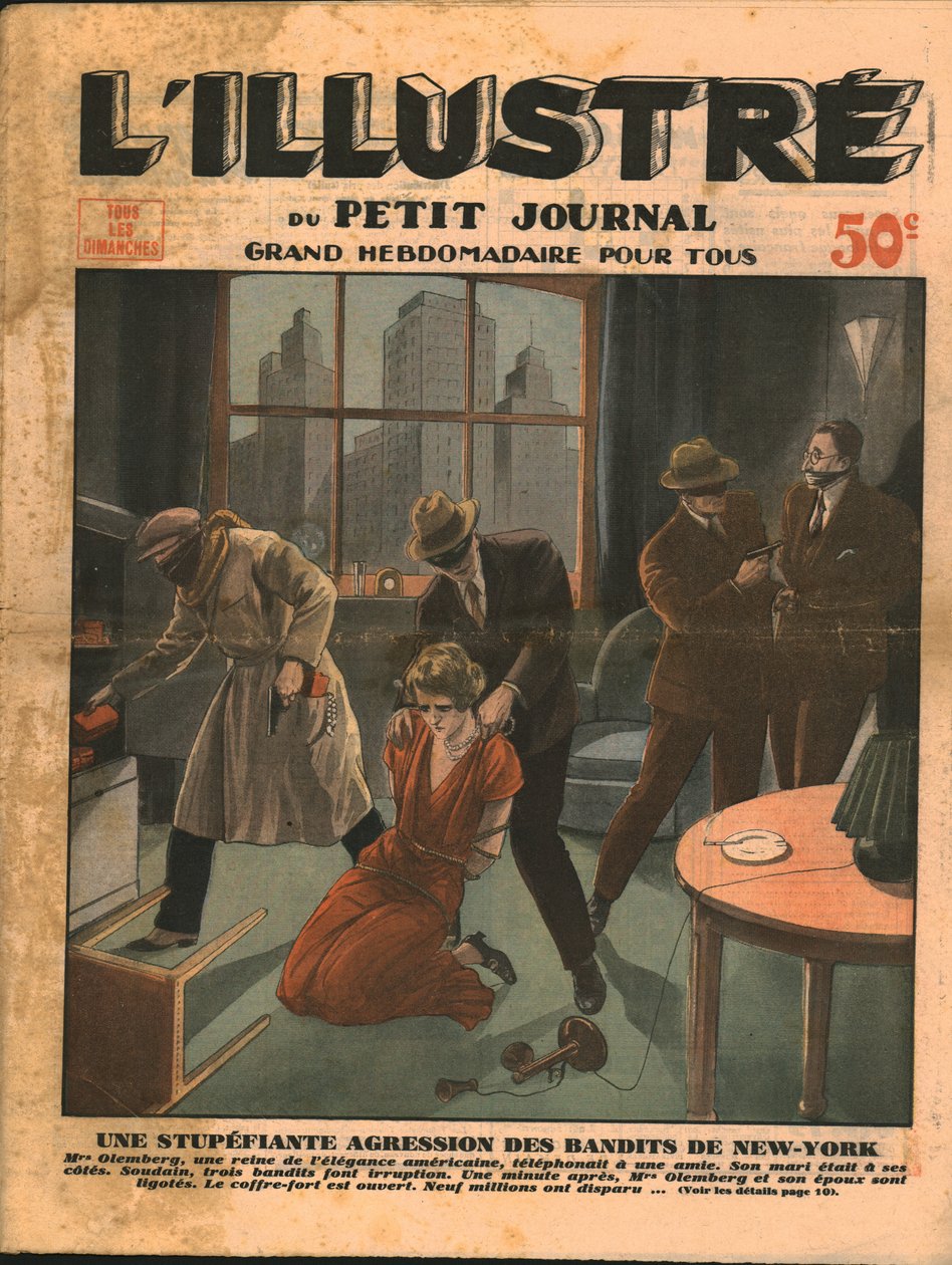 Chokerende røveri af banditter i New York, 1932. af Unbekannt