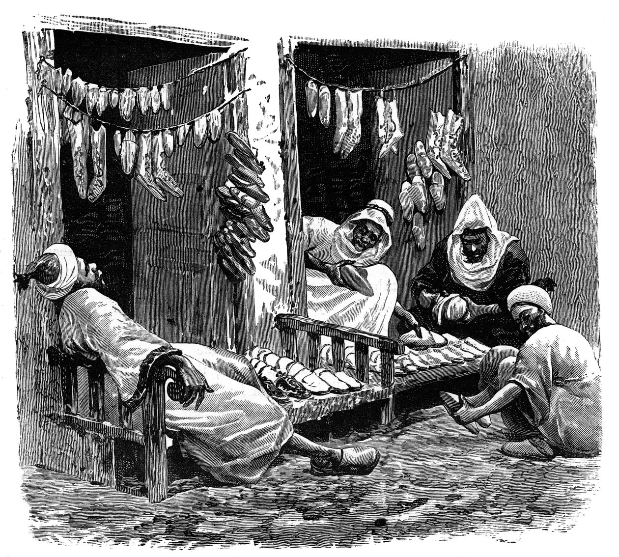 Skobutik i Fez, Marokko, c1890 af Unbekannt