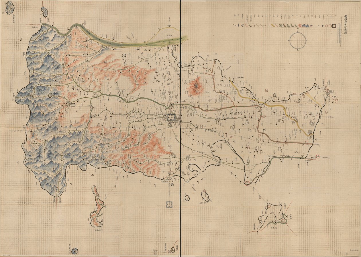 Viser bjerge, floder, byer, landsbyer, markeder, templer og veje i Anyang County, Henan-provinsen. Relief vist billedmæssigt. Tilgængelig også via Library of Congress-webstedet som et rasterbillede. Tidligere opkaldsnummer: G7823.A77 1910 .A5 Vault Forrige af Unbekannt