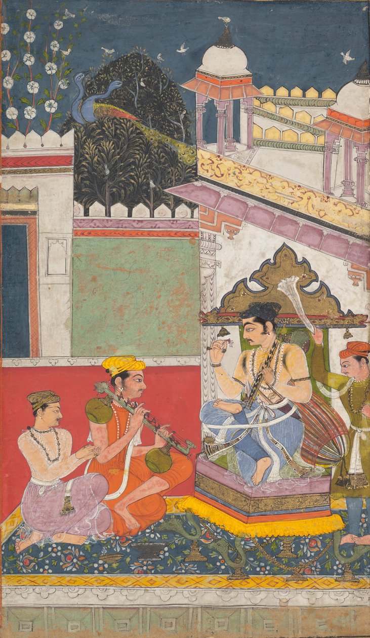 Shri Raga: Folio fra en ragamala-serie Garland of Musical Modes, midten af det 17. århundrede. af Unbekannt