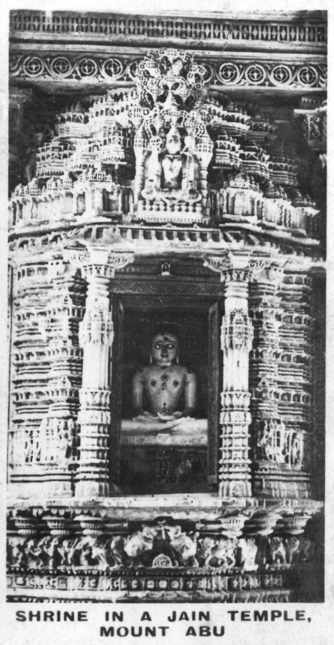Helligdom i et Jain-tempel, Abu-bjerget, Rajasthan, Indien, c1925 af Unbekannt