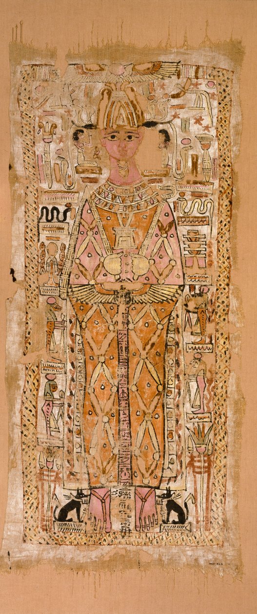 Ligklæde af Nespawtytawy, indskrevet i hieroglyffer, 2. århundrede af Unbekannt