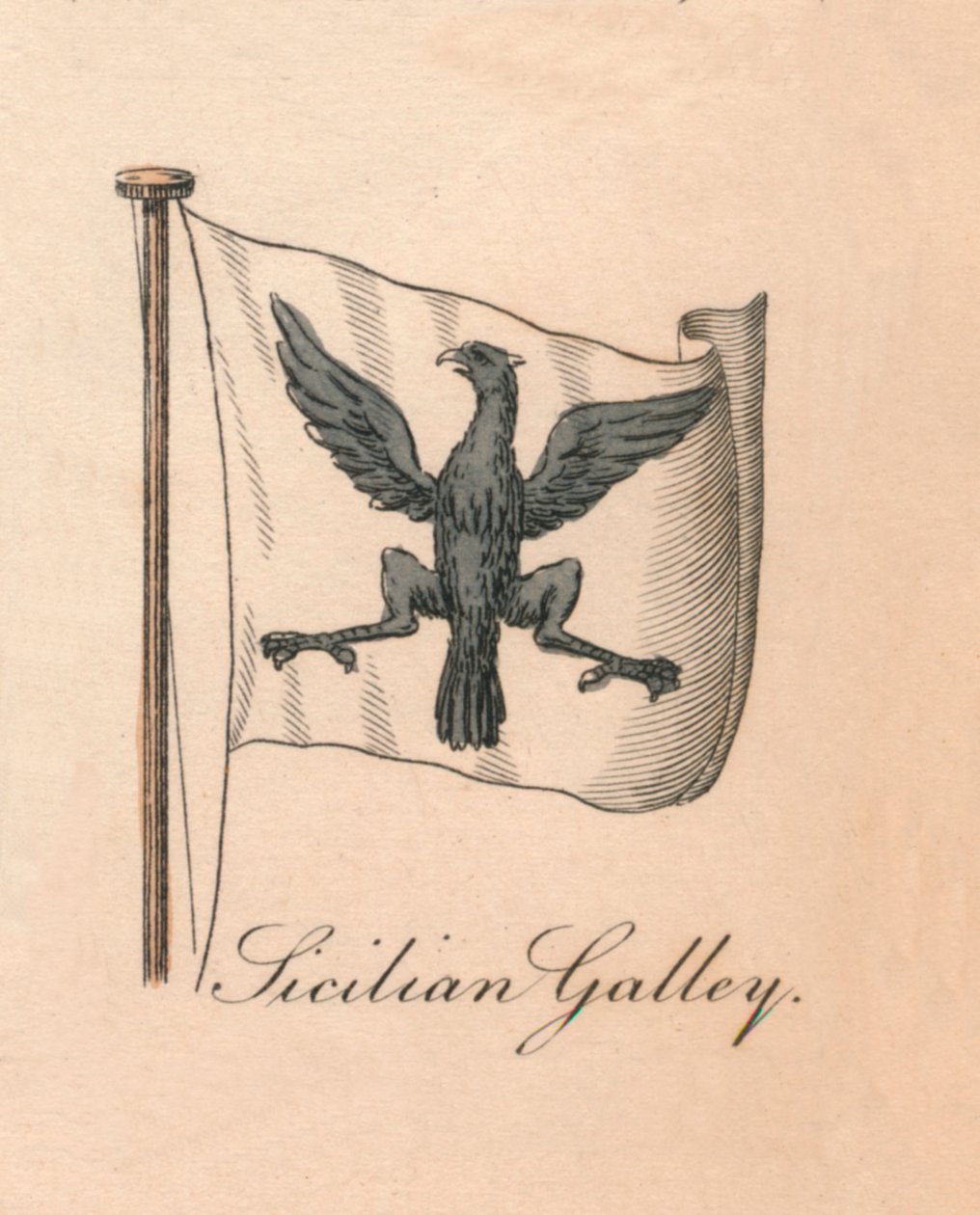 Siciliansk Galley, 1838 af Unbekannt