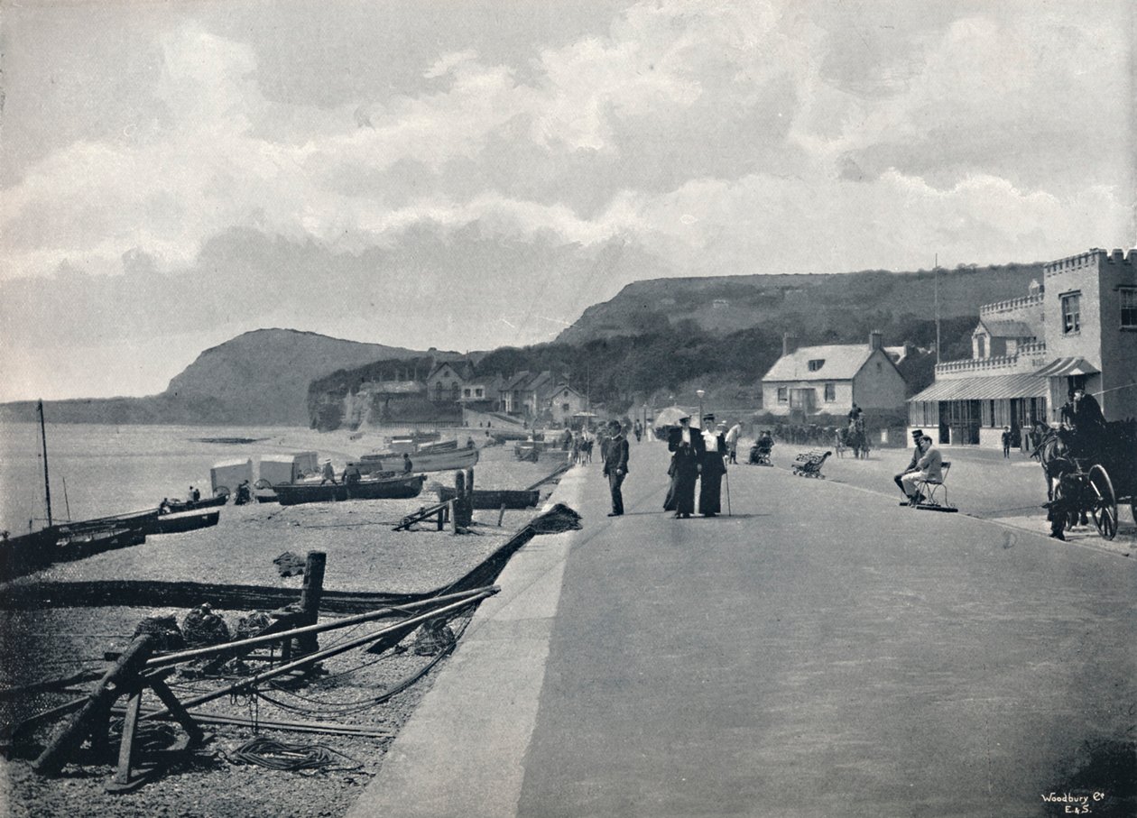 Sidmouth - The Promenade and Beach, 1895 af Unbekannt