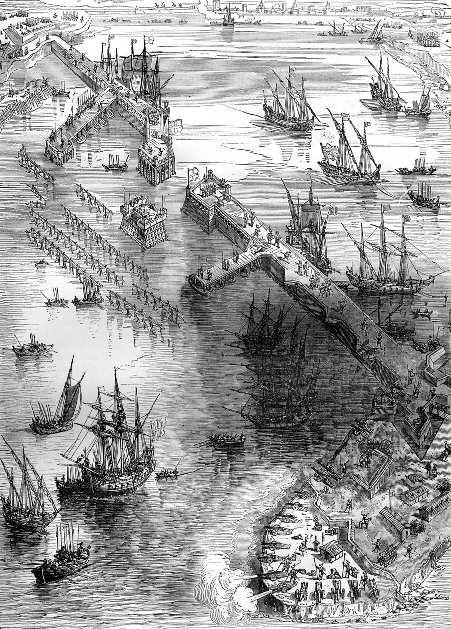 Belejring af La Rochelle, Frankrig, 1627 1882-1884 af Unbekannt