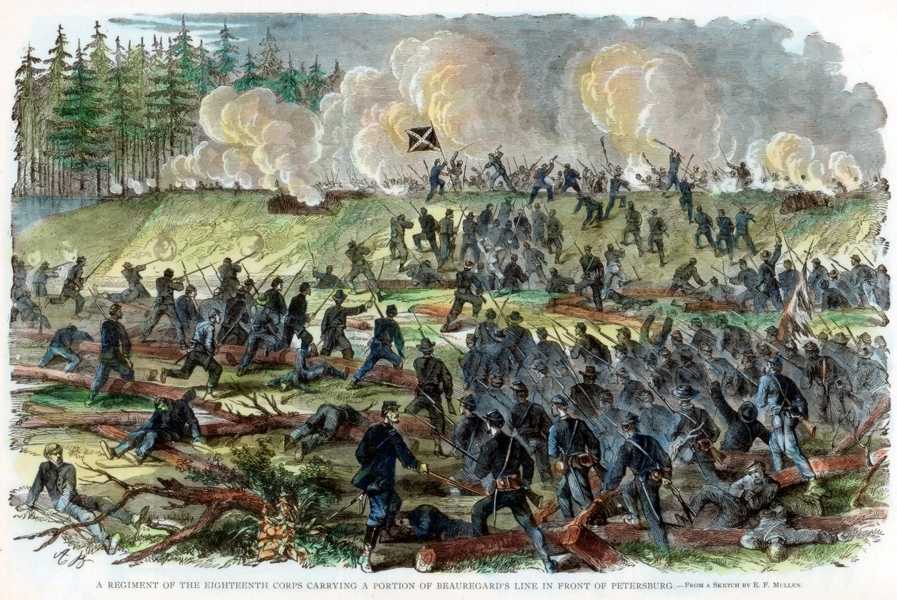 Belejring af Petersburg, Virginia, amerikansk borgerkrig, c1864-c1865 af Unbekannt