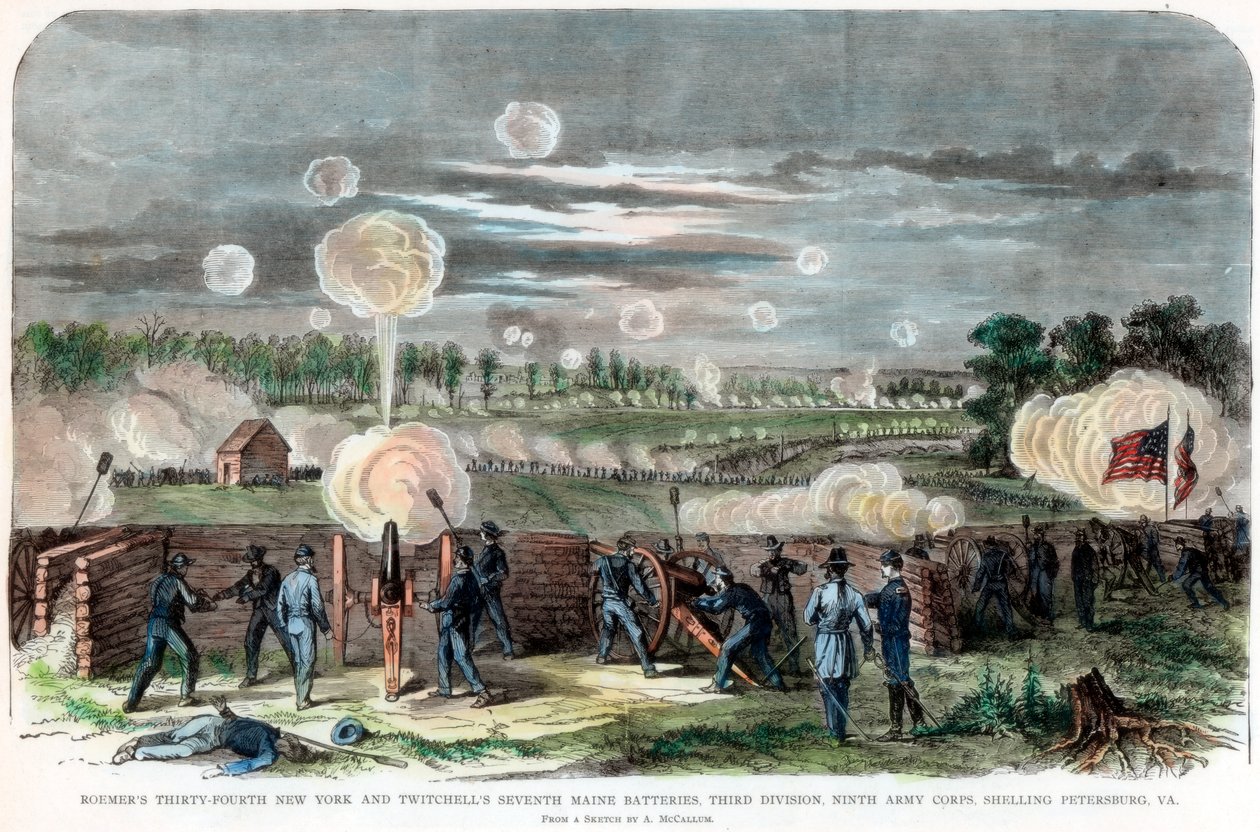Belejring af Petersburg, Virginia, amerikansk borgerkrig, c1864-c1865 af Unbekannt
