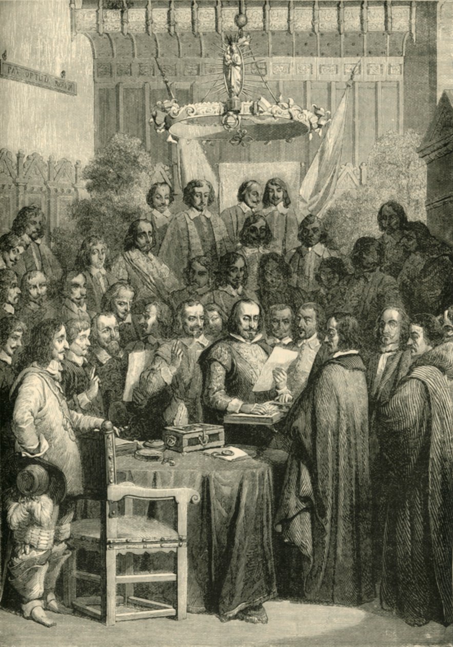 Underskrivelse af traktaten om Westfalen, 24. oktober 1648, 1890. af Unbekannt