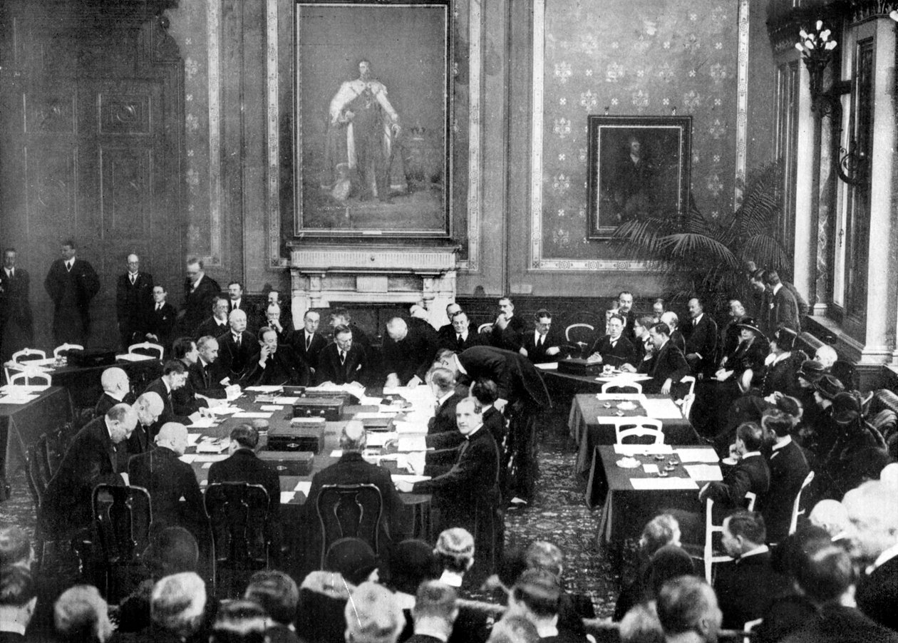 Underskrivelse af Locarno-traktaterne i det britiske udenrigsministerium, London, 1925 1926 af Unbekannt