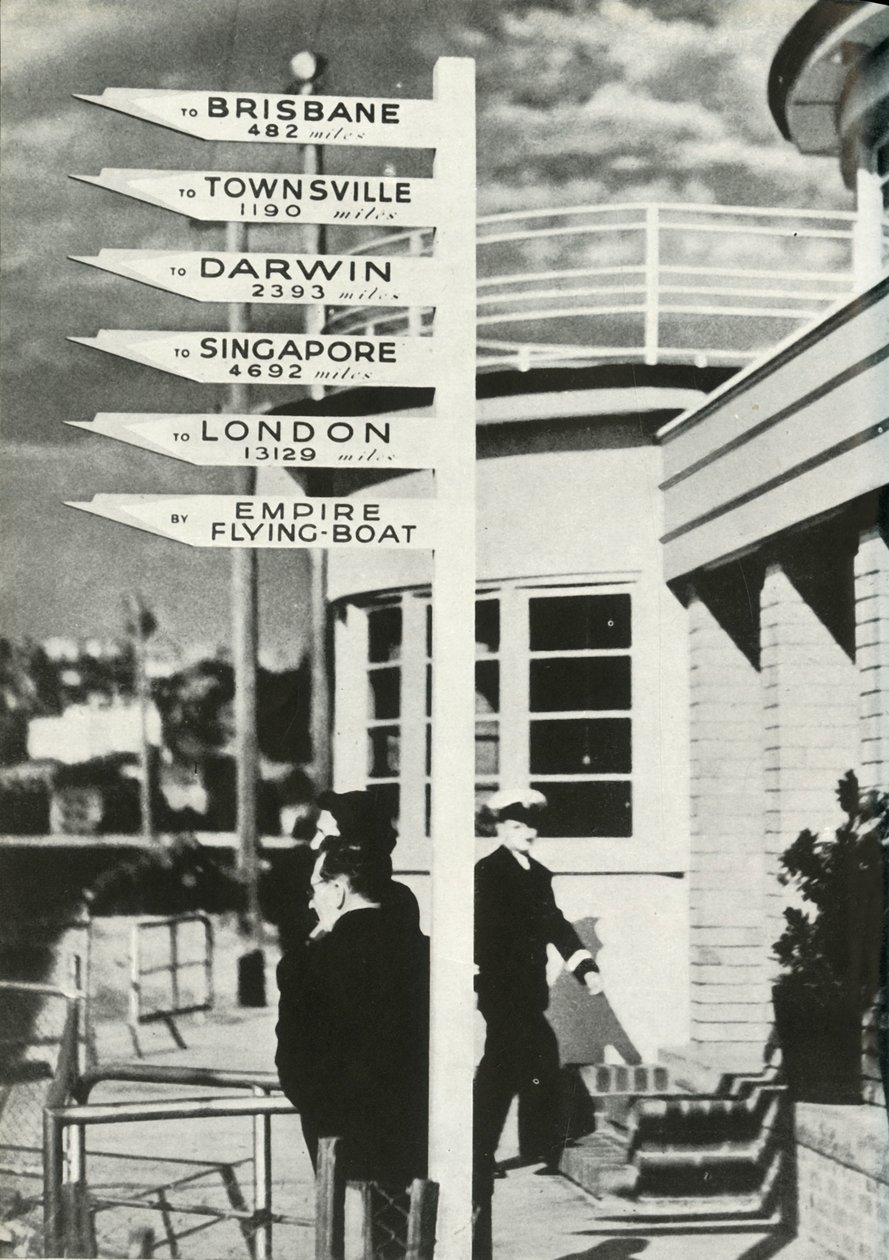 Vejviser ved Rose Bay, Sydney, Australien, c1939-c1944 1946. af Unbekannt