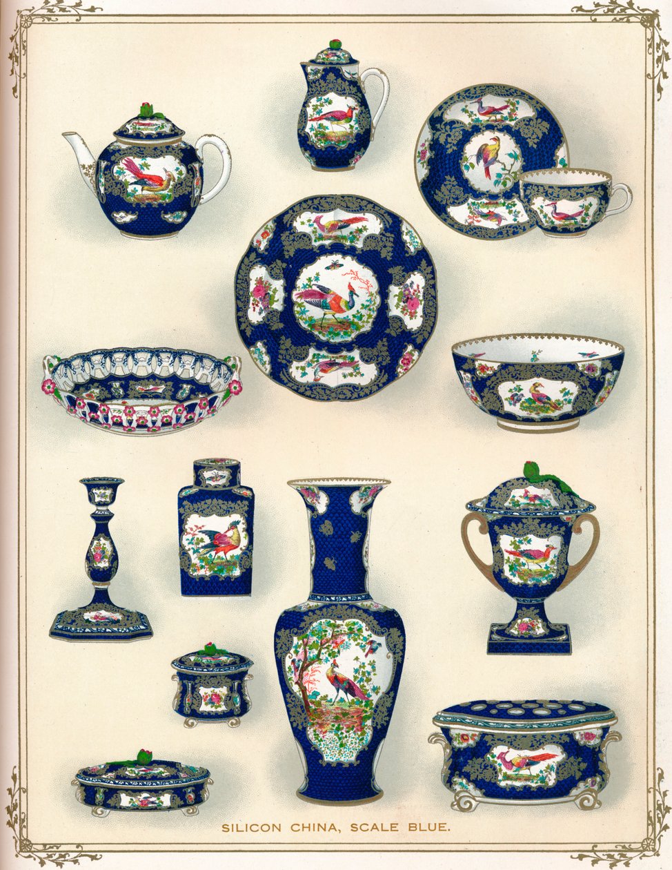 Silicium Kina, Scale Blue, begyndelsen af det 20. århundrede. 1911 af Unbekannt