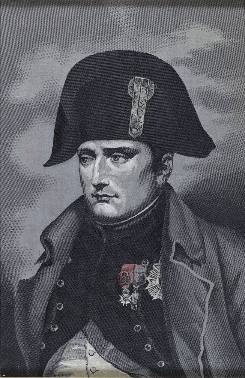Silkevævningsportræt af kejser Napoléon I Bonaparte 1769-1821 af Unbekannt