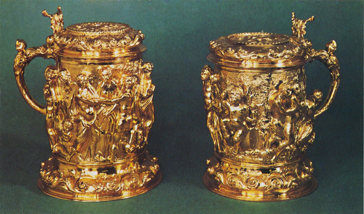Sølvforgyldte tankards, ca. 1661, 1953 af Unbekannt