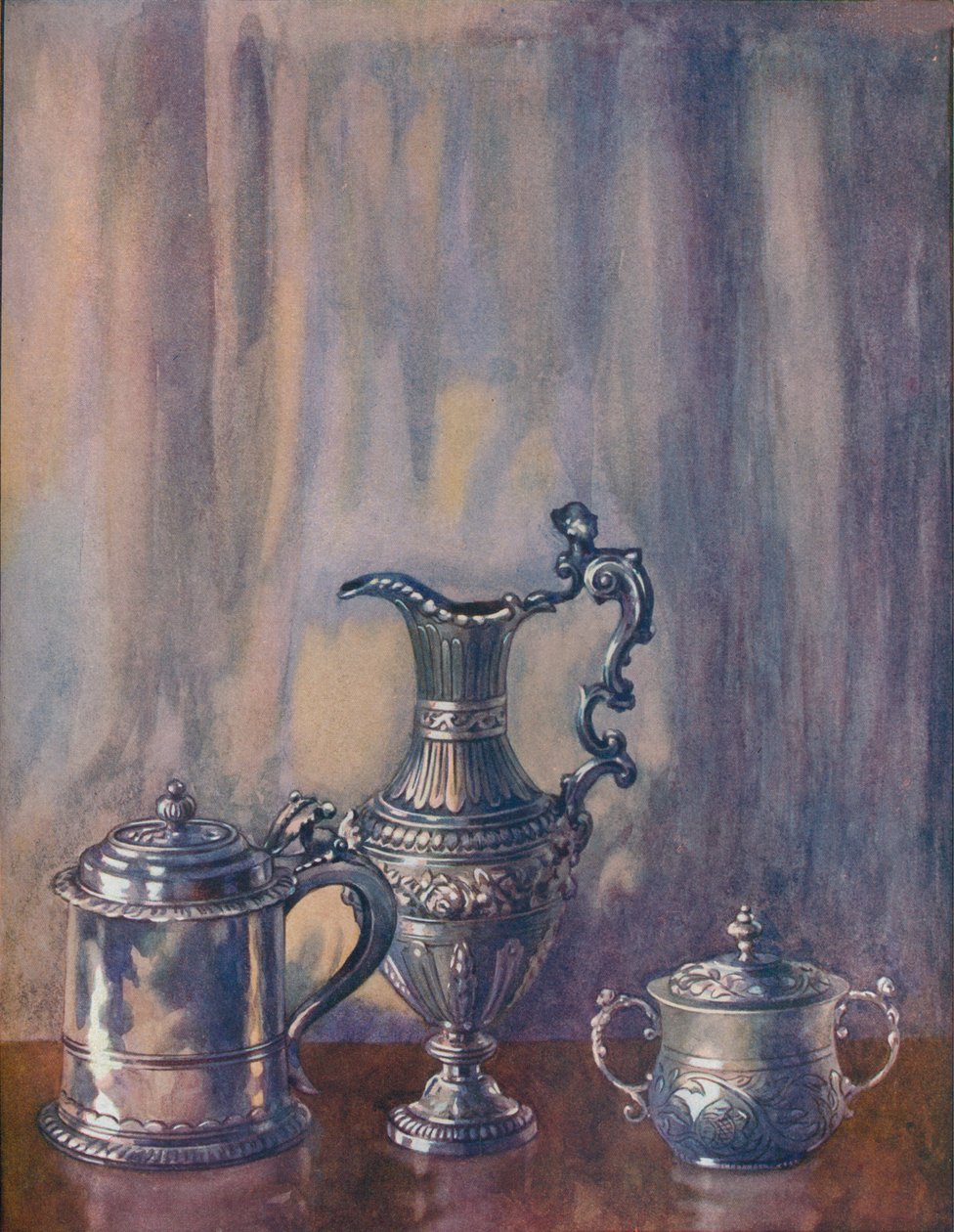 Silver Tankard, 1695, Kande, 1746, Kop og låg, 1658, c1800-tallet, 1920. af Unbekannt