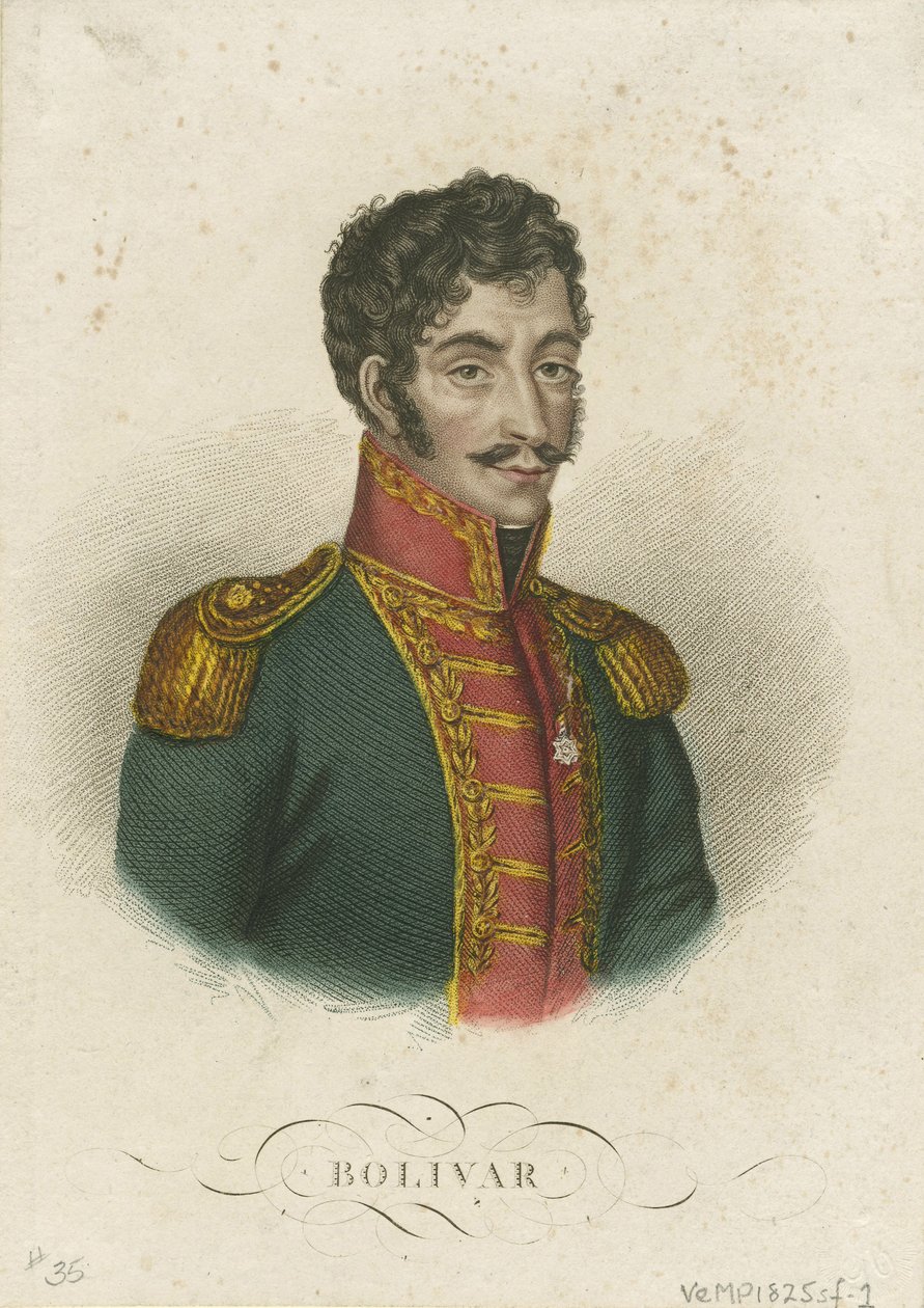 Simon Bolivar 1783-1830, 1825 af Unbekannt