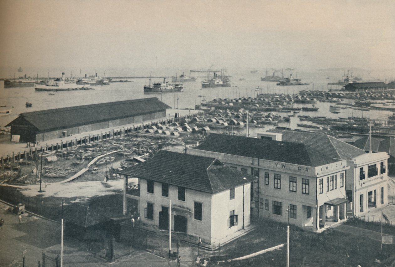 Singapores havn er altid fyldt med skibsfart af mange typer og nationaliteter, 1937 af Unbekannt