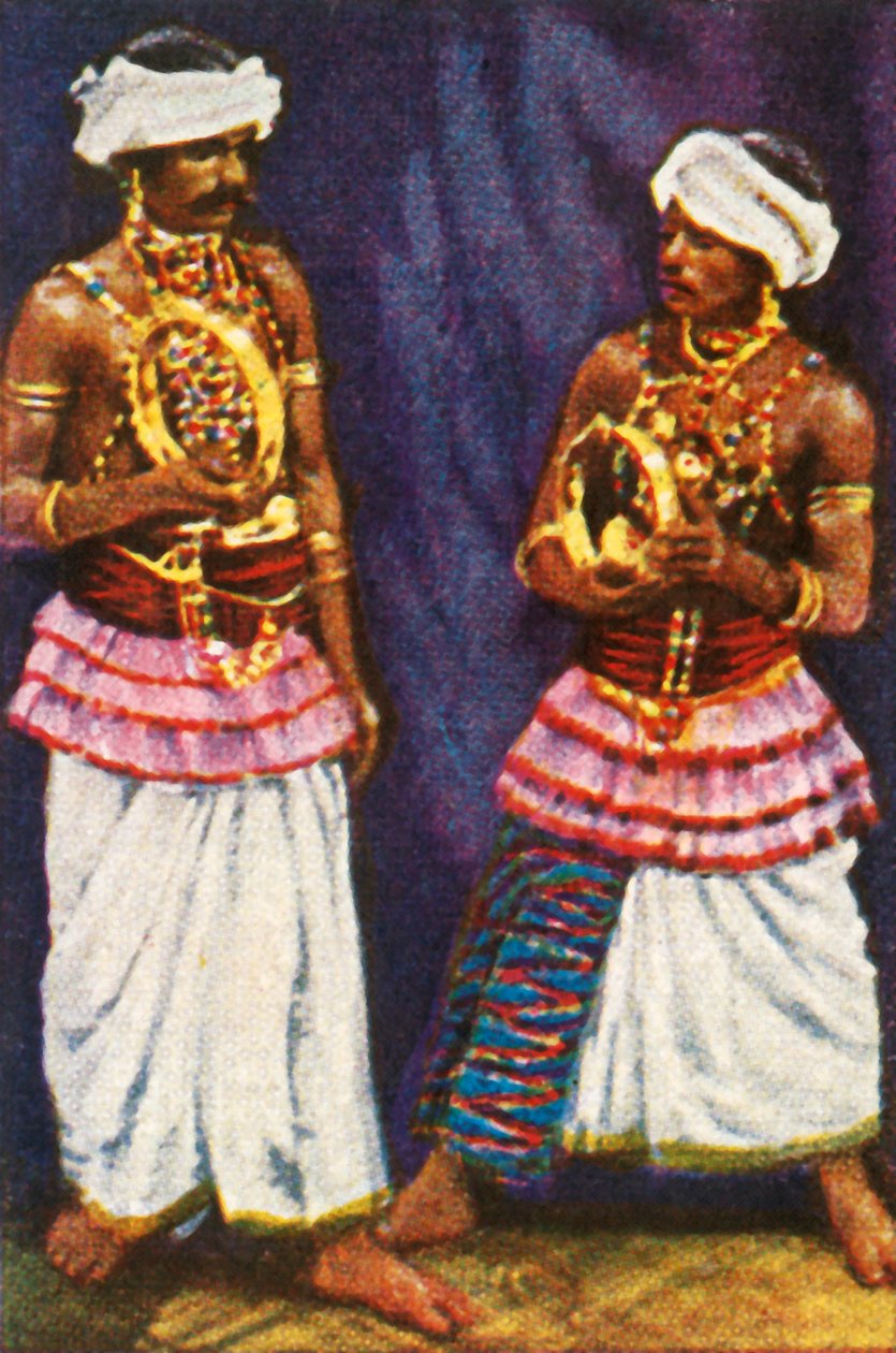 Singalesiske djævledansere fra Ceylon, c1928. af Unbekannt
