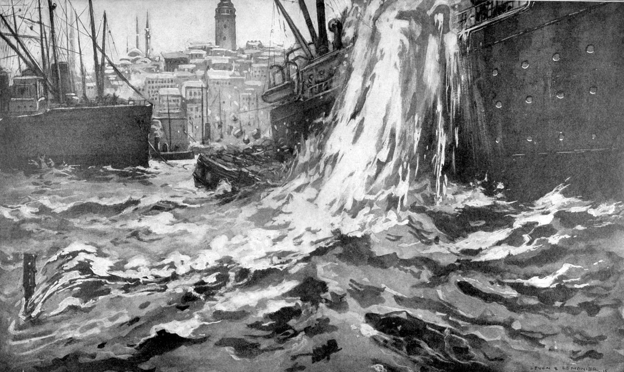 Forlis af handelsskibet Stamboul, Istanbul Havn. 25 maj 1915 af Unbekannt