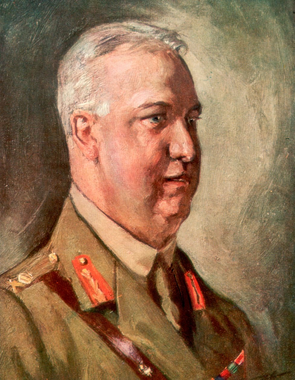 Sir Arthur William Currie, canadisk general fra Første Verdenskrig, 1926 af Unbekannt