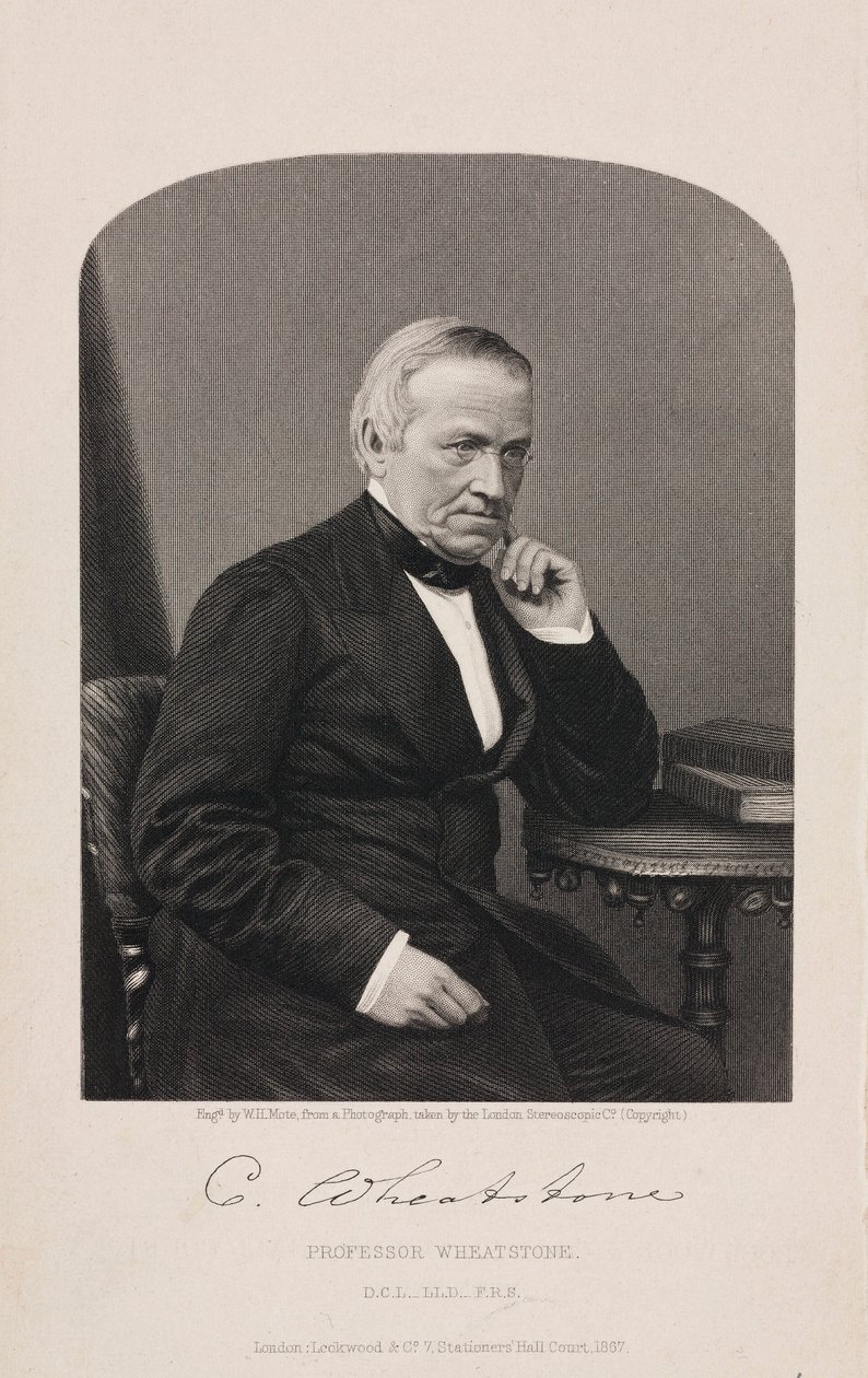 Sir Charles Wheatstone, engelsk fysiker af Unbekannt