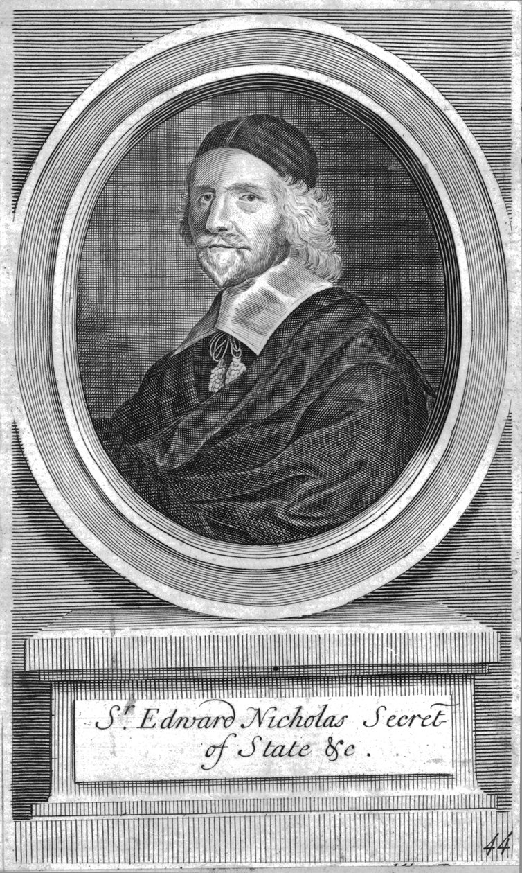 Sir Edward Nicholas, udenrigsminister, midten af slutningen af det 17. århundrede af Unbekannt