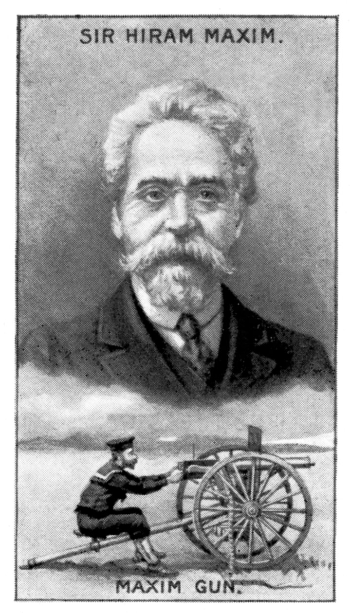 Sir Hiram Stevens Maxim, opfinder af Maxim Gun, c1924 af Unbekannt