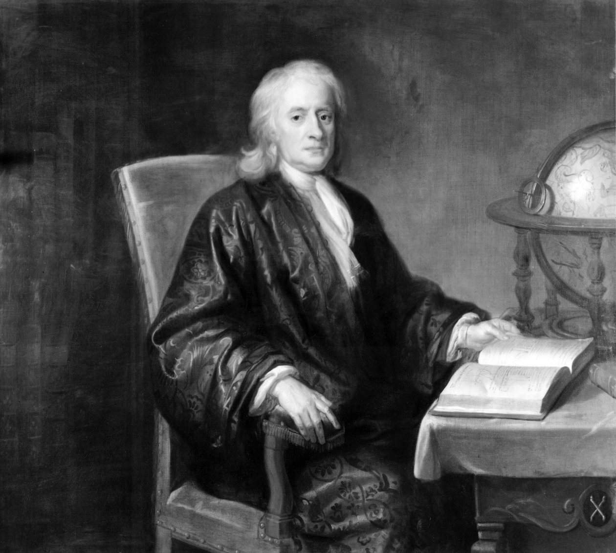 Sir Isaac Newton, engelsk matematiker og fysiker, c 1720 af Unbekannt