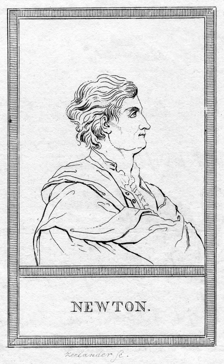 Sir Isaac Newton, engelsk matematiker, astronom og fysiker af Unbekannt