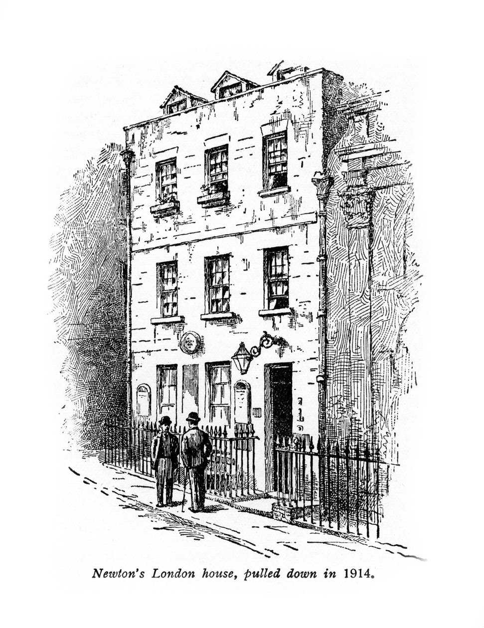 Sir Isaac Newtons hus, London, 20. århundrede af Unbekannt