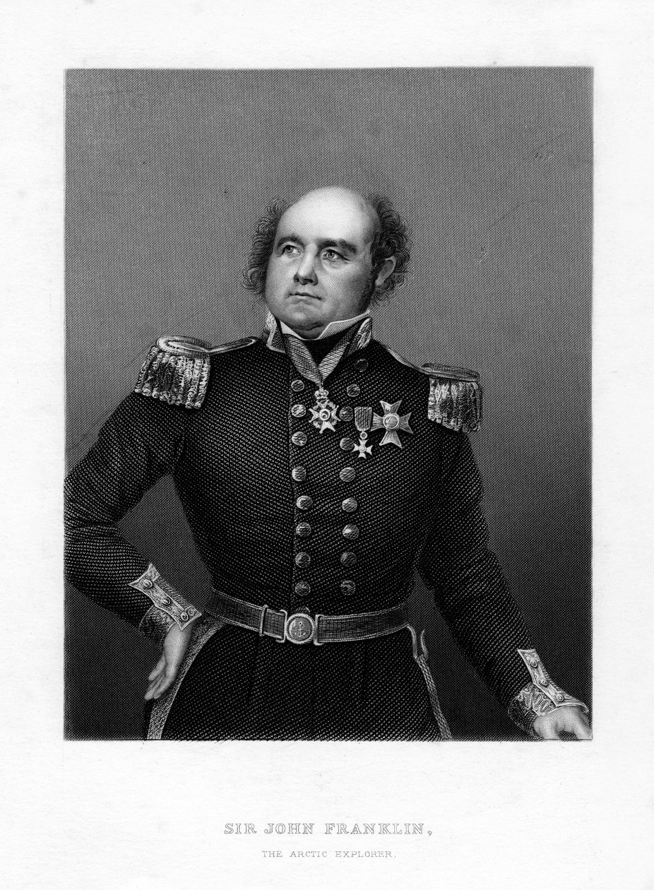 Sir John Franklin, engelsk havkaptajn og arktisk opdagelsesrejsende, 1800-tallet af Unbekannt