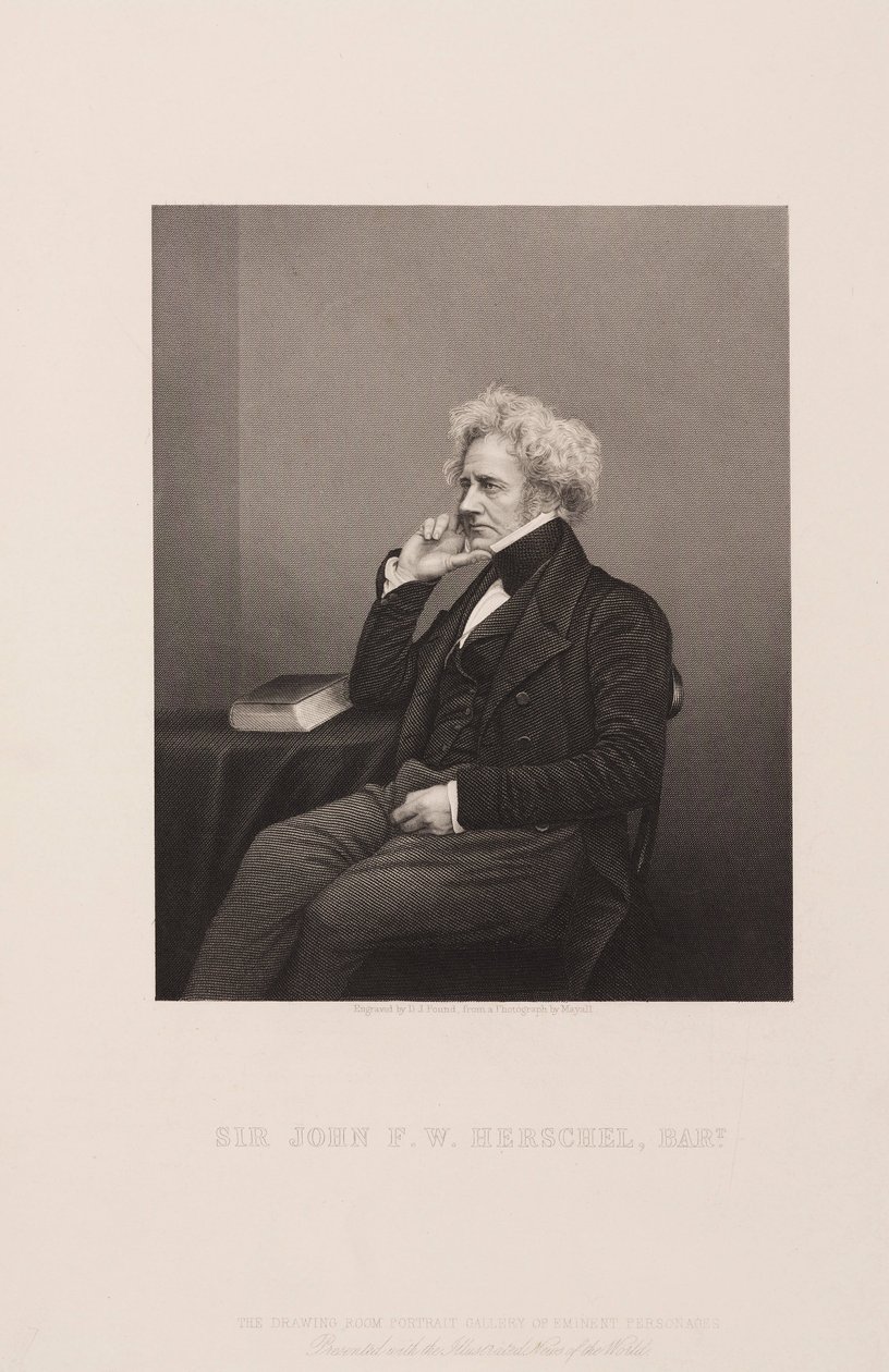 Sir John Herschel, engelsk astronom og videnskabsmand, c 1860 af Unbekannt