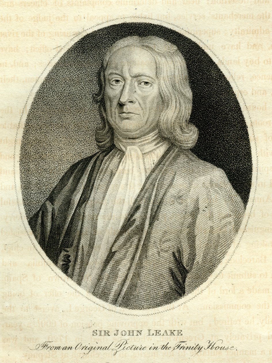 Sir John Leake, britisk admiral, 1700-tallet af Unbekannt
