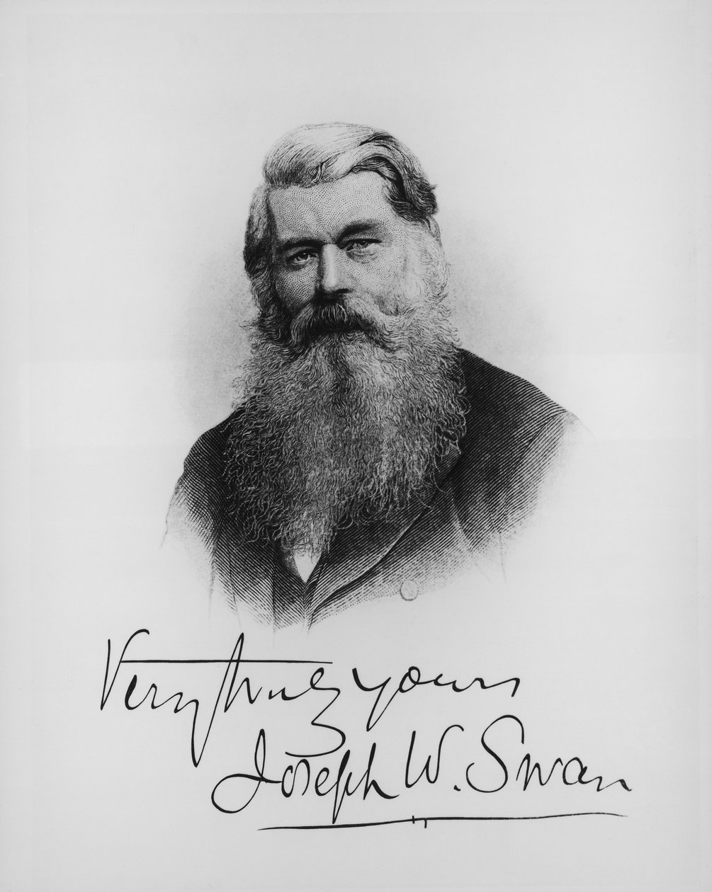 Sir Joseph Wilson Swan, videnskabsmand og opfinder, c1900 af Unbekannt