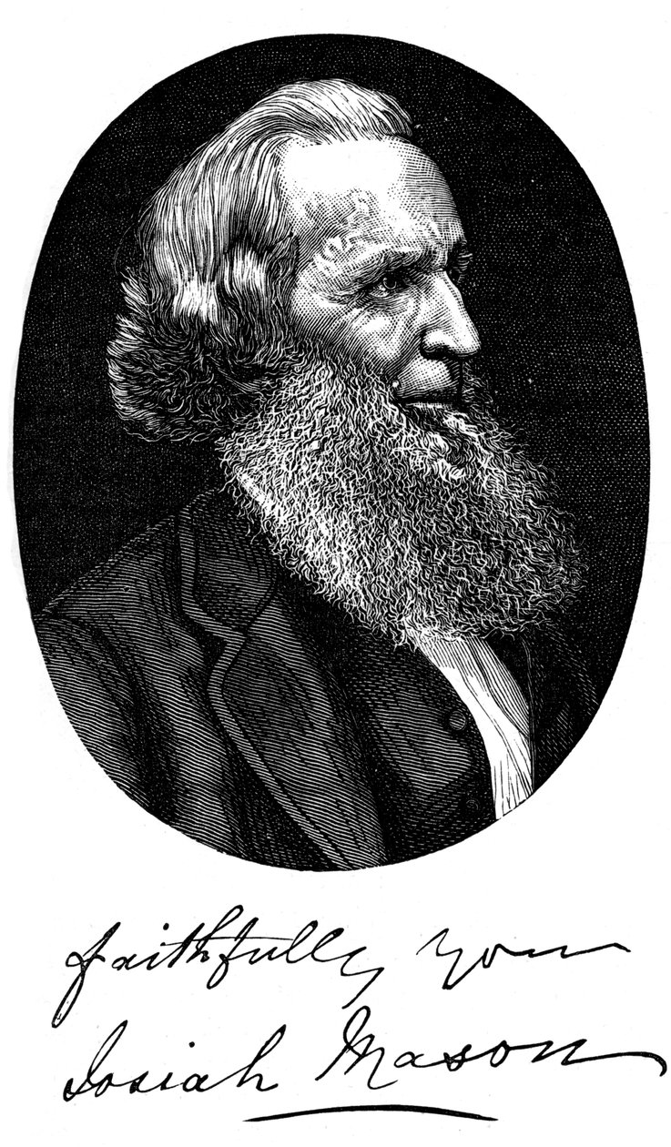 Sir Josiah Mason, engelsk pennefabrikant, c1880 af Unbekannt